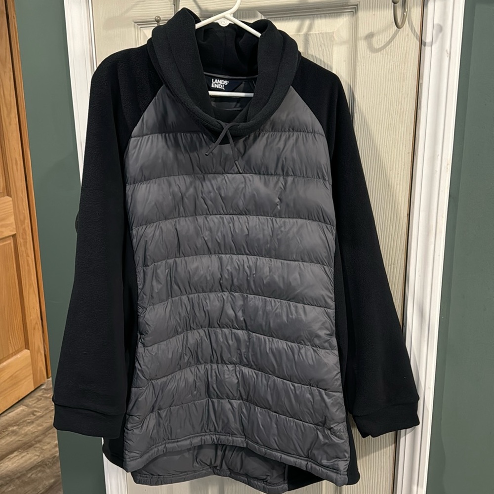 Lands End Plus Size Hybrid Insulated Fleece Pullover